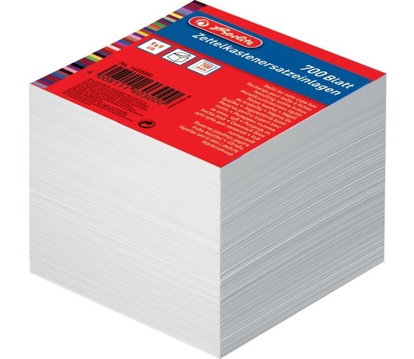 Herlitz ανταλλακτικά κύβου σημειώσεων 9x9 700φ λευκό
