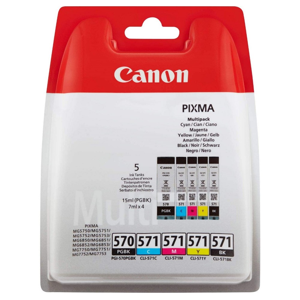 Canon PGI-570 / CLI-571 Multipack PGBK/C/M/Y/BK (0372C004)