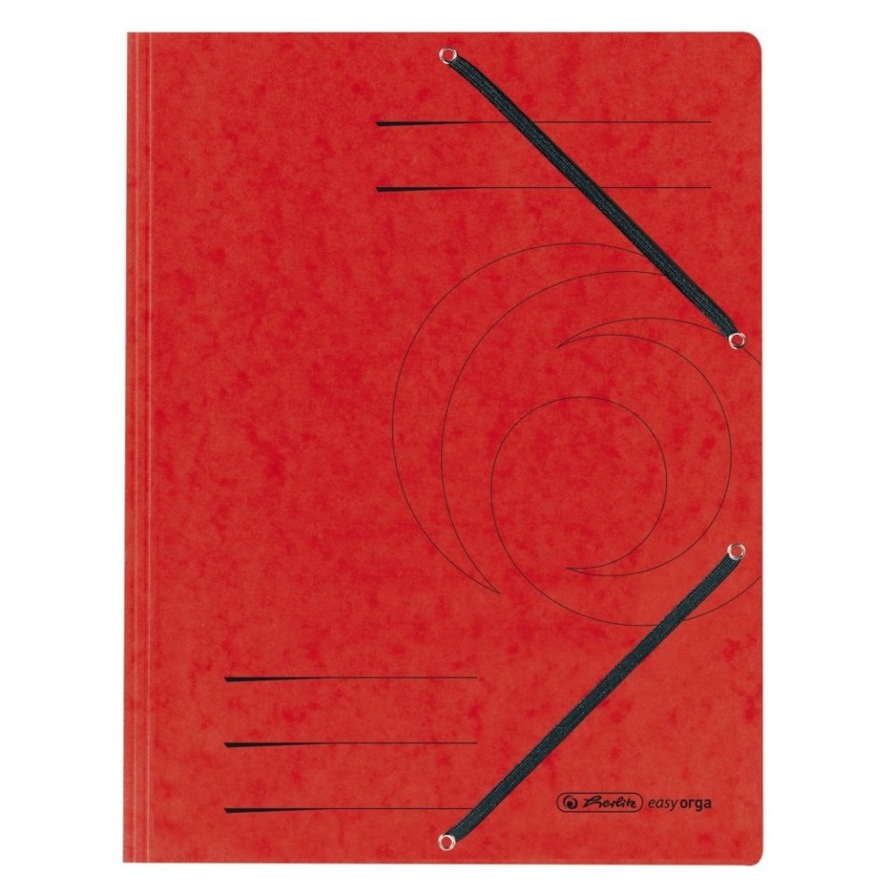 Herlitz Colorspan με αυτιά & λάστιχο Α4 κόκκινο