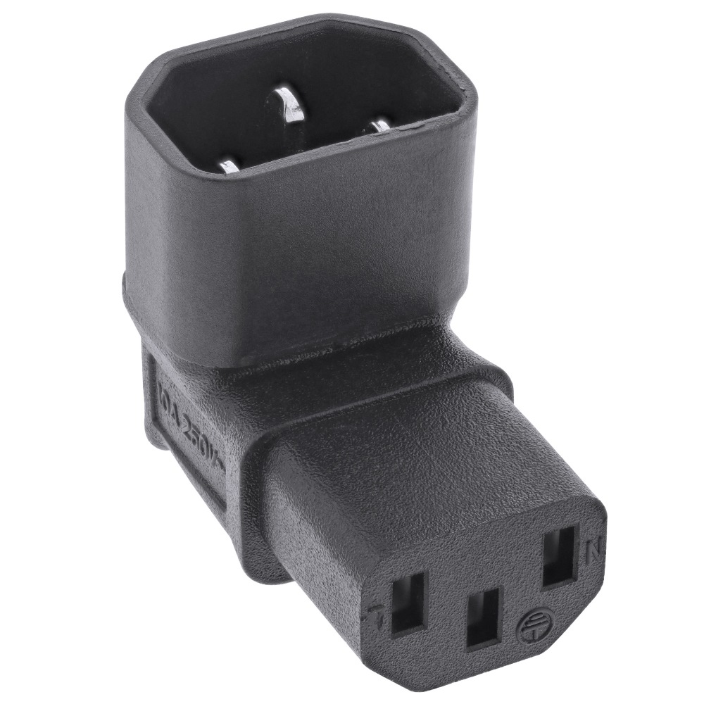 InLine Power Supply Adapter C14 > C13 Angled (16723F)