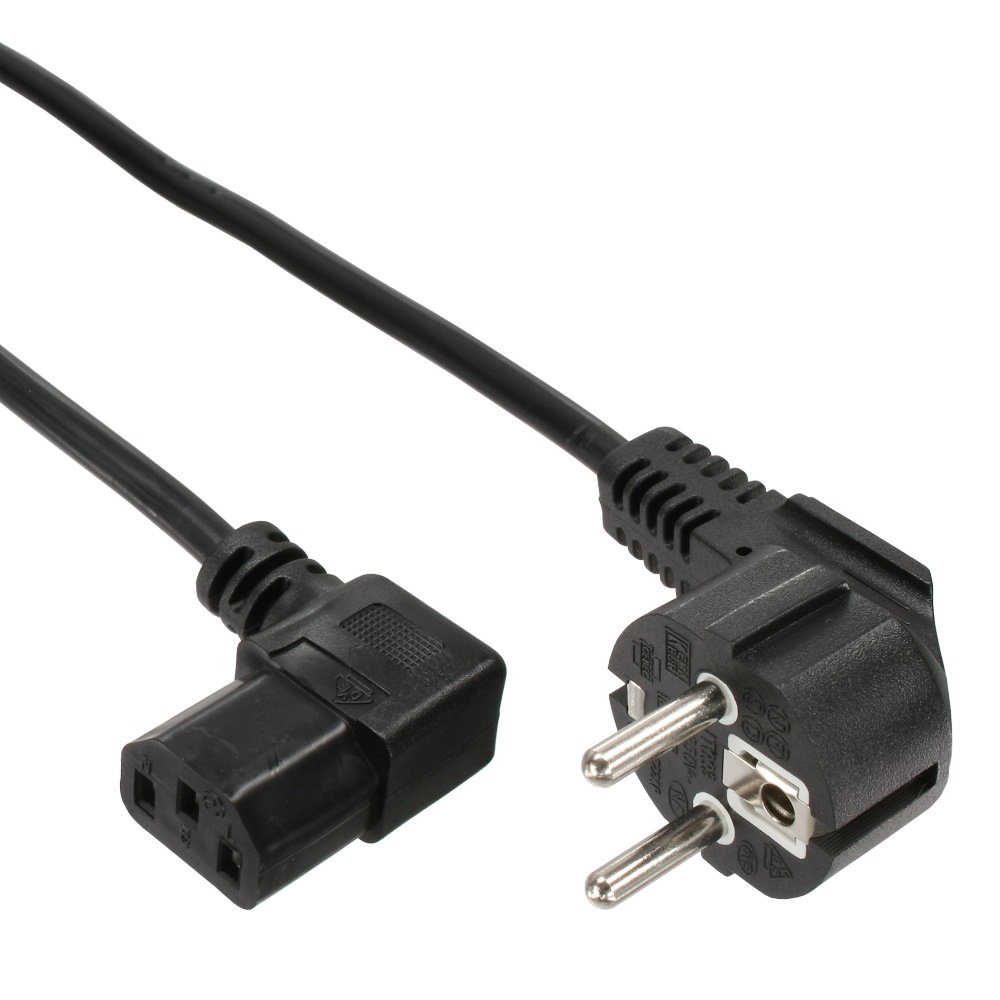 InLine Power Cord C13 > Schuko Right Angled 1.8m (16752)