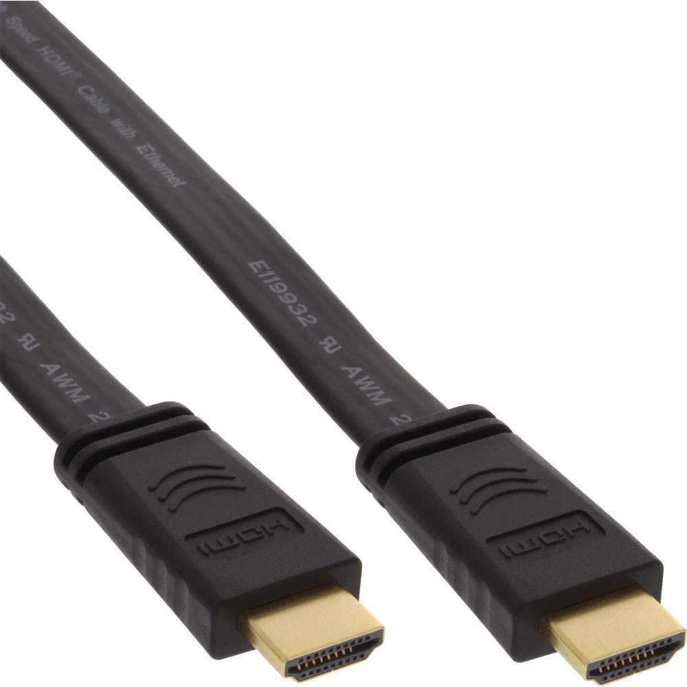 InLine HDMI 1.4 Flat Cable M/M 4K w/Ethernet 10m (17010F)
