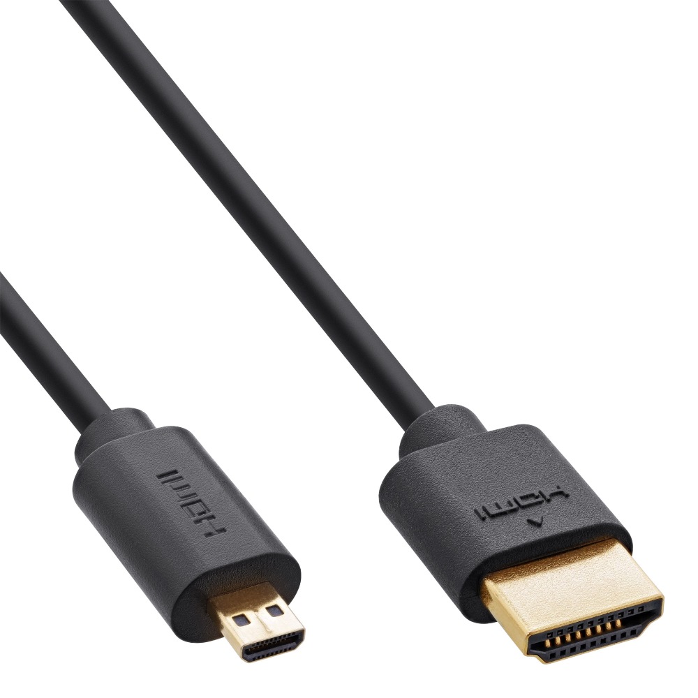InLine Slim Cable HDMI > Micro HDMI 8K4K 0.5m (17955D)