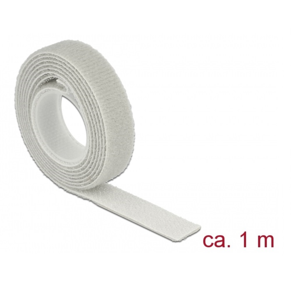 Delock Hook-and-Loop 13mm Fasteners Roll 1m Grey (18274)