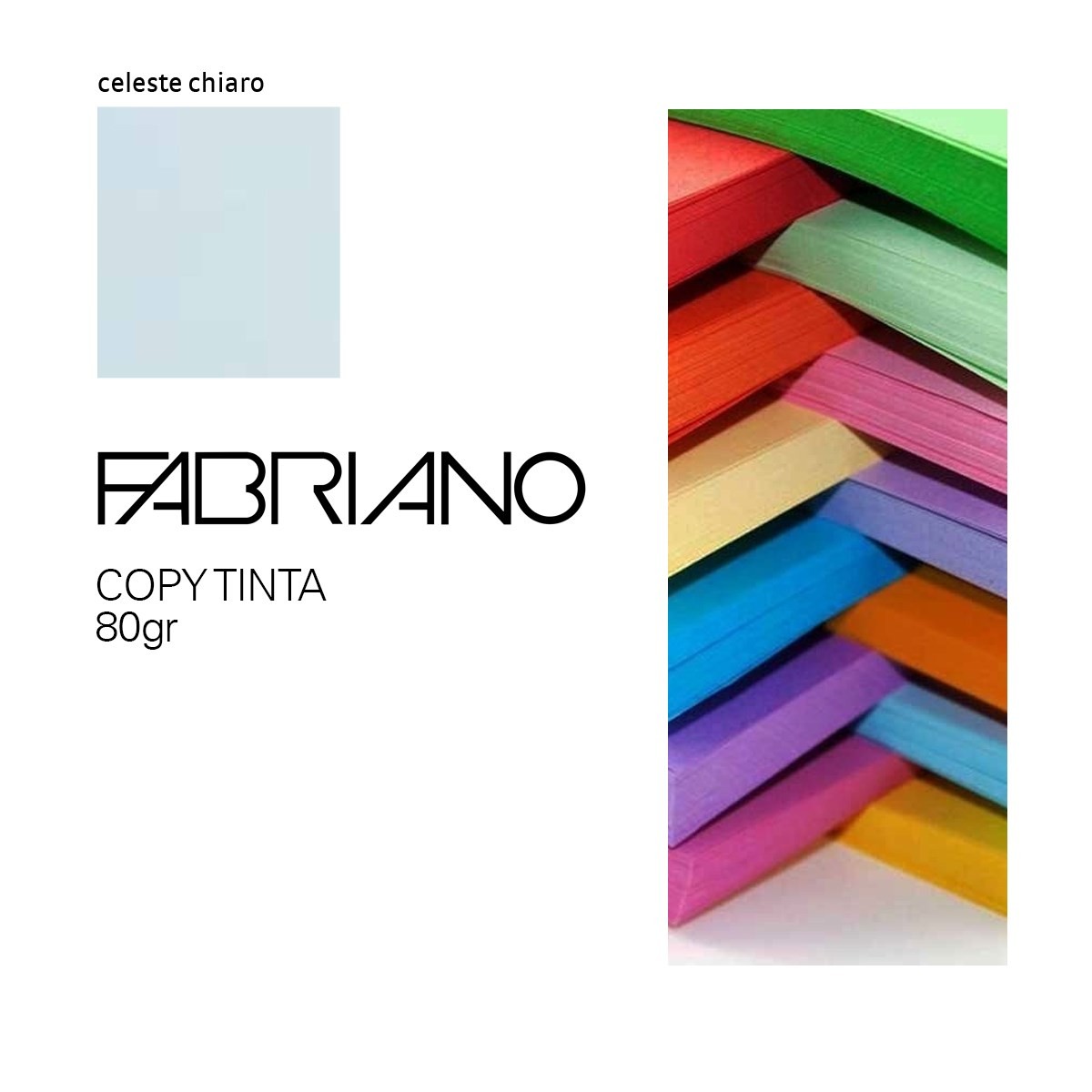 Fabriano Copy Tinta Paper A4 80gr 500φ Celeste Chiaro