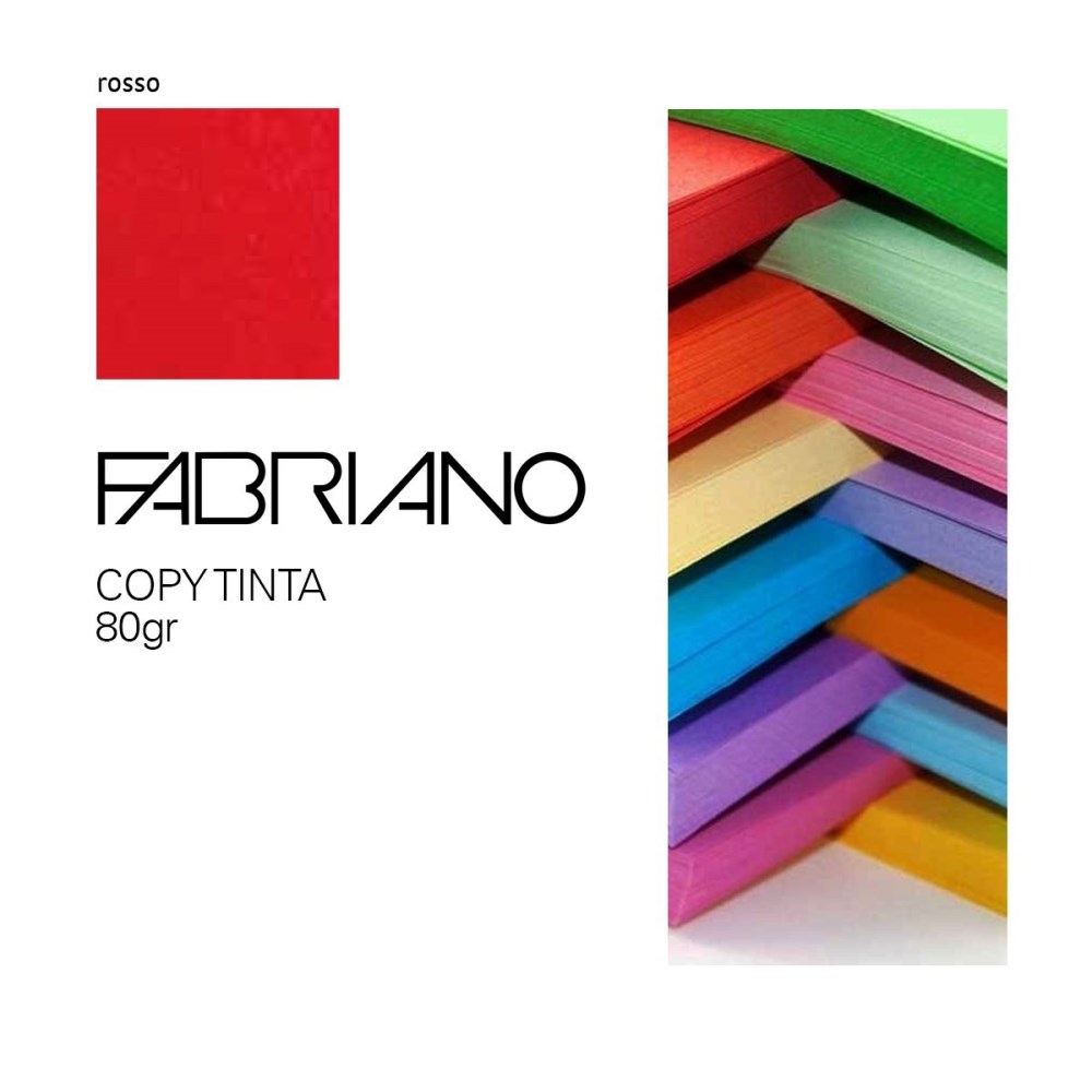 Fabriano Copy Tinta Paper A4 80gr 500φ Rosso