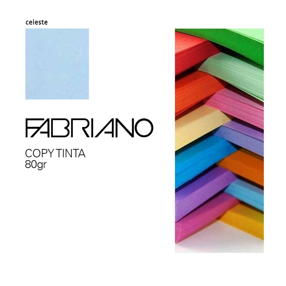 Fabriano Copy Tinta Paper A4 80gr 500φ Celeste