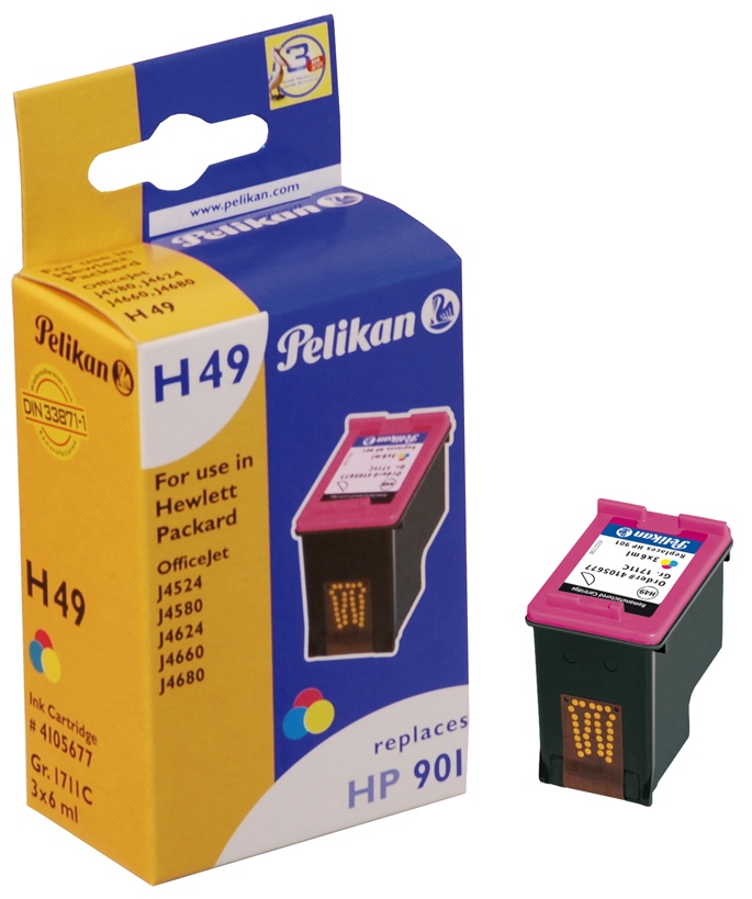 Pelikan H49 HP No 901 Color Compatible