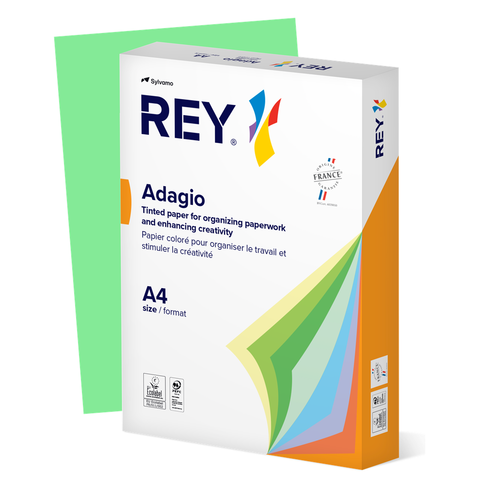 Rey Adagio Paper A4 80gr 500φ Leaf Green