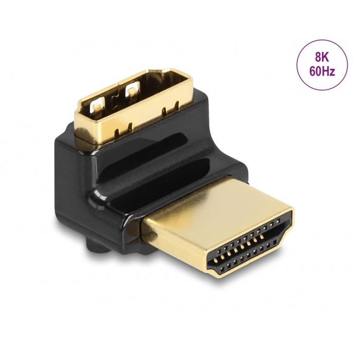Delock Adapter HDMI M/F 90° 8K Αngled Up (60017)