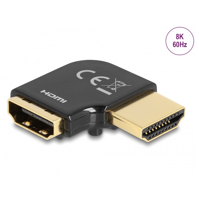 Delock Adapter HDMI M/F 90° 8K Αngled Left (60018)