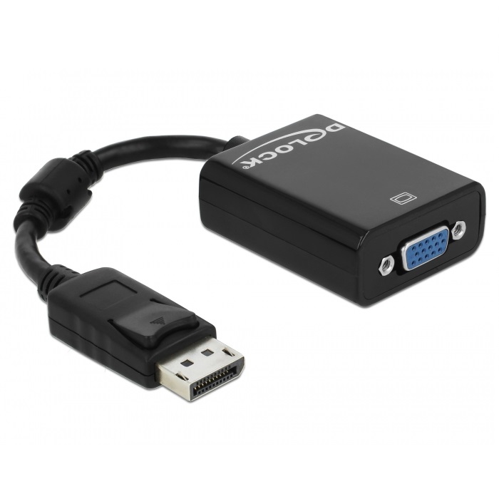 Delock Adapter Displayport 1.2 > VGA M/F Black (61848)