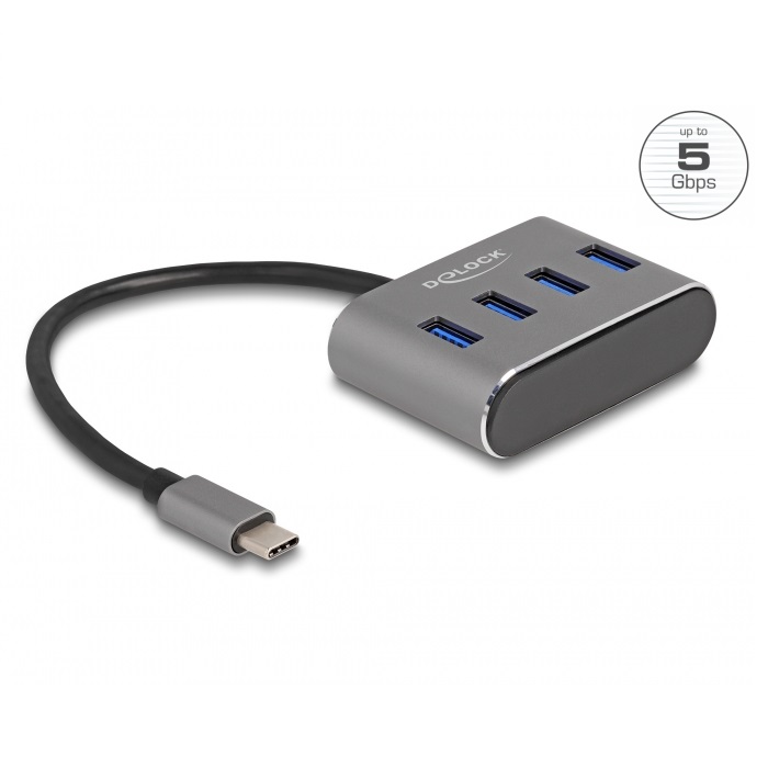 Delock USB-C > 4-Port USB-A 5Gbps Hub (63223)
