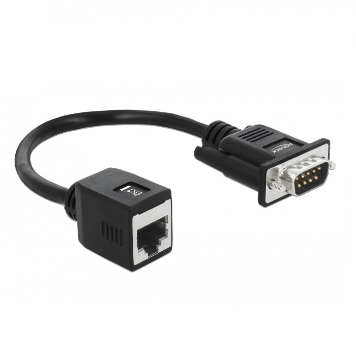 Delock Serial RS-232/422/485 DB9 Male Adapter > RJ45 (63999)