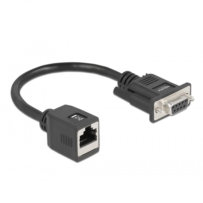 Delock Serial RS-232/422/485 DB9 Female Adapter > RJ45 (64122)
