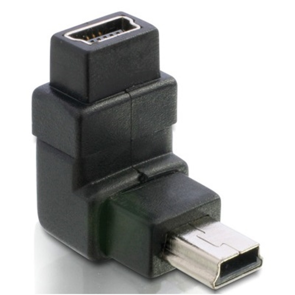 Delock Adapter Mini USB-B 5pin M/F 90° Angled (65096)