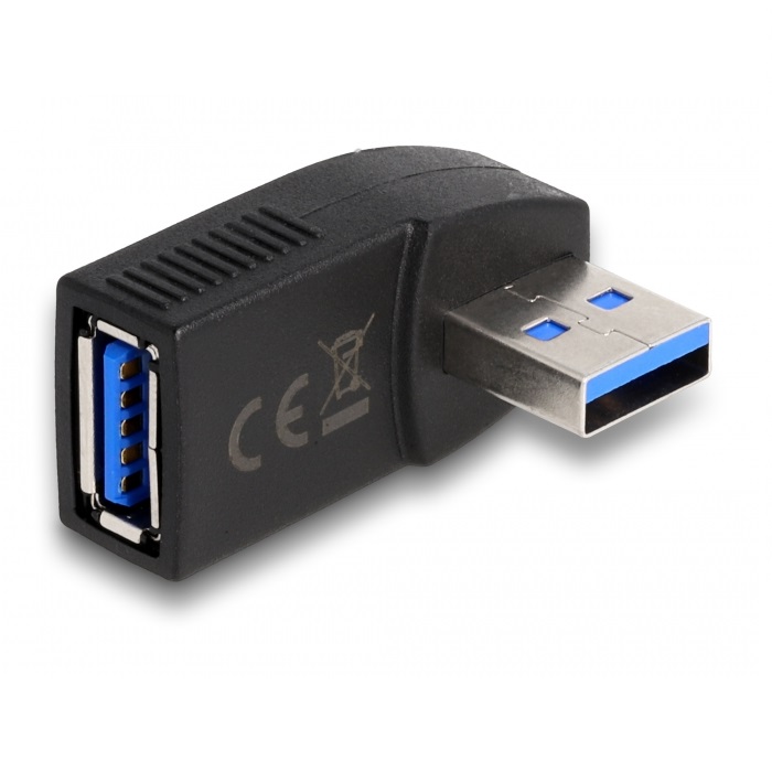 Delock Adapter USB-A 3.0 M/F 270° Angled Horizontal (65342)