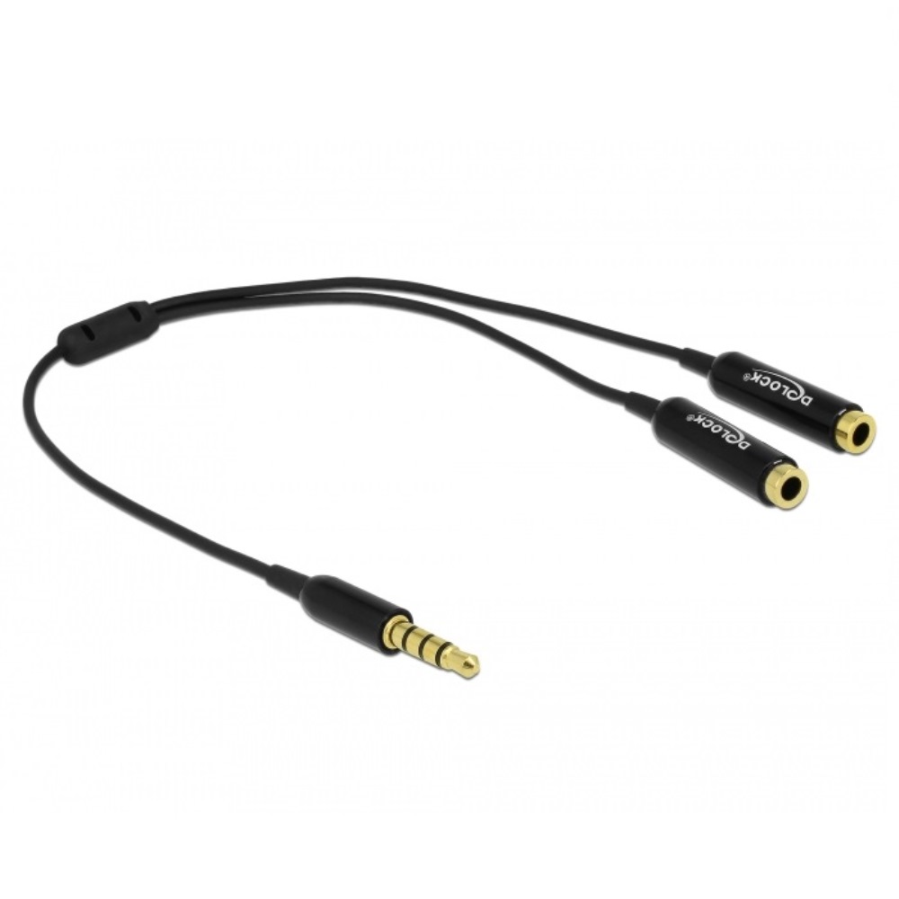 Delock Audio Splitter 3.5mm Stereo > 2 x Stereo M/F 4pin (65575)