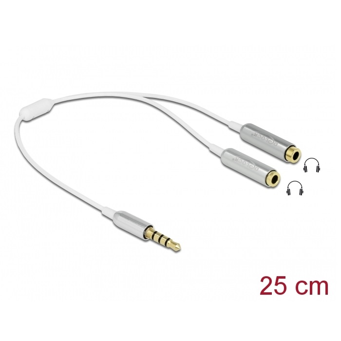 Delock Audio Splitter 3.5mm 4pin > 2 x 4pin M/F (65576)