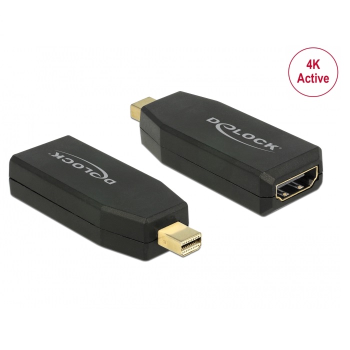 Delock Mini DisplayPort 1.2 > HDMI-A M/F 4K Active (65581)