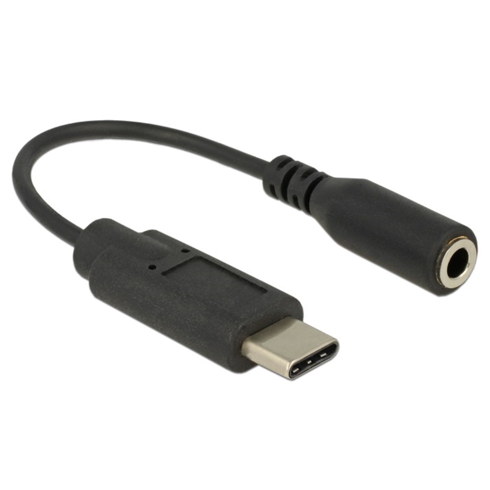 Delock Audio Adapter USB-C 2.0 > Stereo Jack M/F Black (65842)
