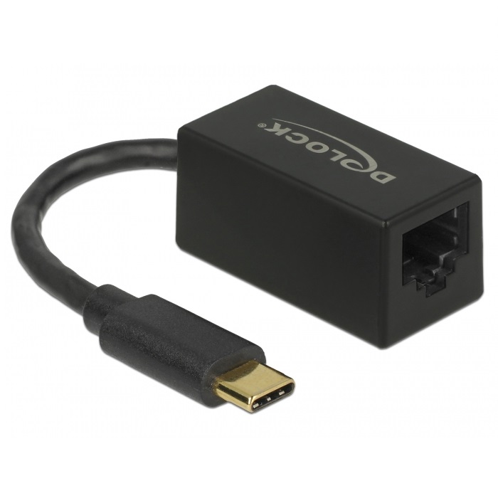 Delock Adapter USB-C 3.2 > Gigabit LAN 10/100/1000 Mb/s (66043)