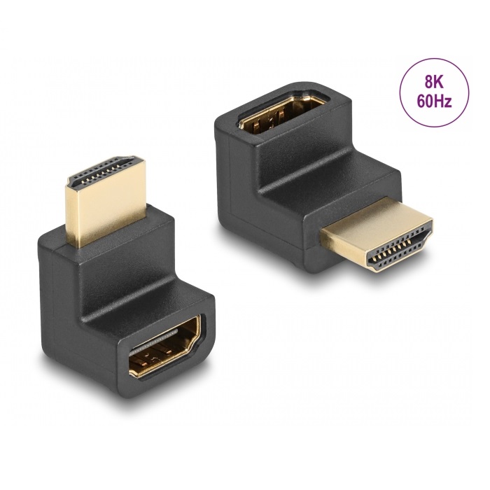 Delock Adapter HDMI 8K 60Hz Angled M/F (66458)