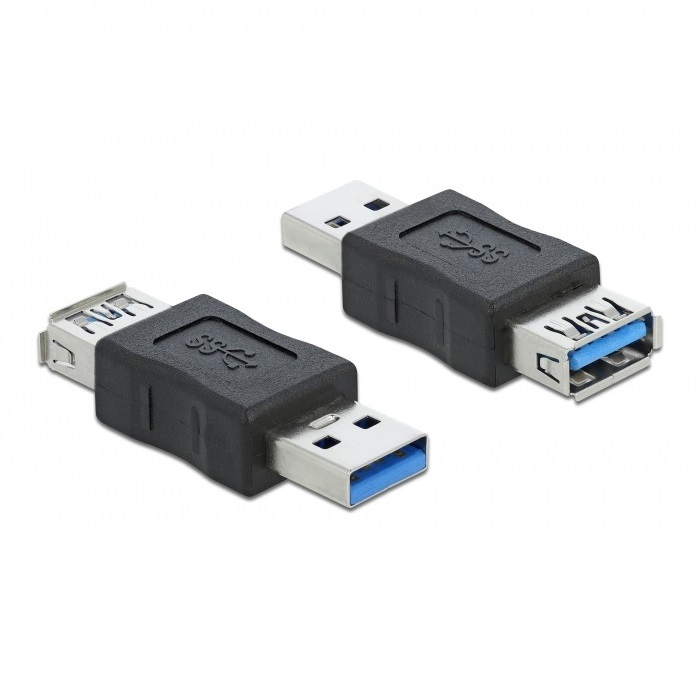 Delock Adapter USB-A 3.0 M/F Data Blocker (66497)