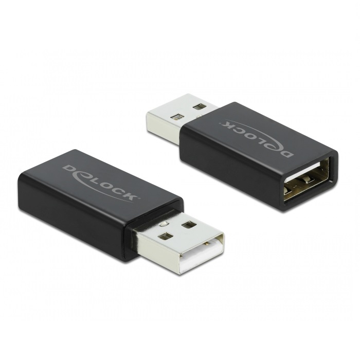 Delock Adapter USB-A 2.0 M/F Data Blocker (66529)