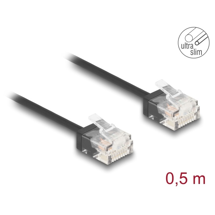 Delock Cable UTP Cat.6 Ultra Slim w/Short Plugs 0.5m (80370)