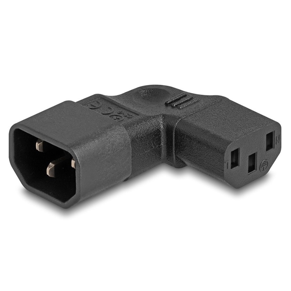 Delock Power Adapter C14 > C13 90° Left / Right Angled (80474)