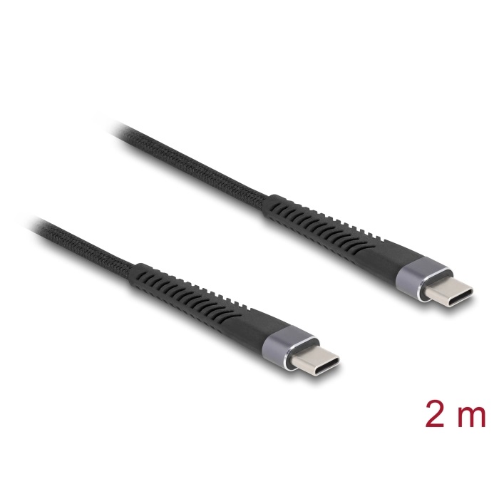 Delock Cable USB-C 2.0 w/Bend Protecion 2m (81125)