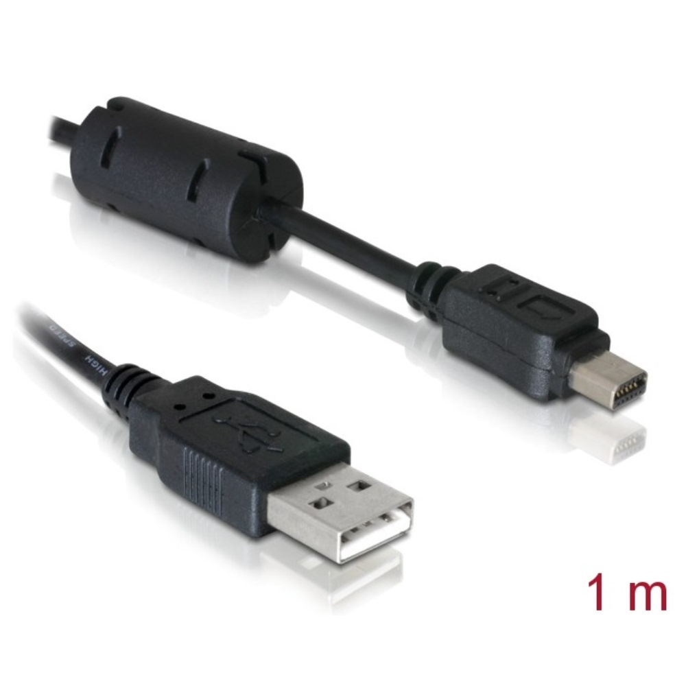 Delock Olympus Camera Cable USB > 12pin 1m (82417)