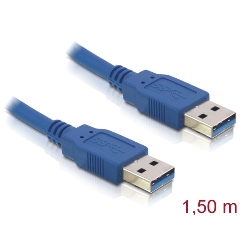 Delock USB-A 3.0 Data Cable M/M 1.5m Blue (82430)