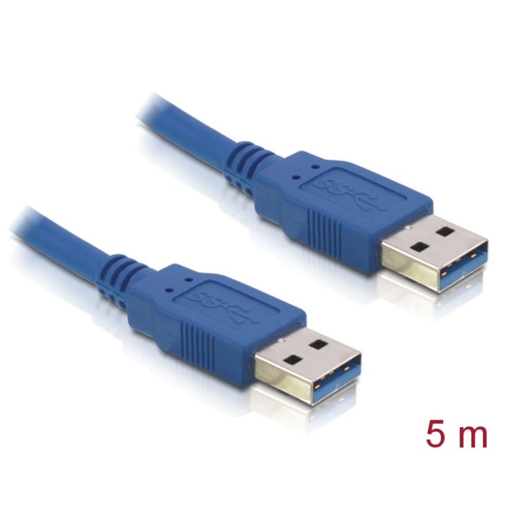 Delock USB-A 3.0 Data Cable M/M 5m Blue (82537)