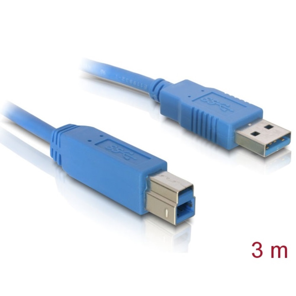 Delock USB 3.0 Data Cable M/M 3m Blue (82581)