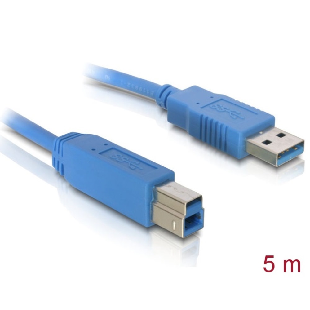 Delock USB 3.0 Data Cable M/M 5m Blue (82582)