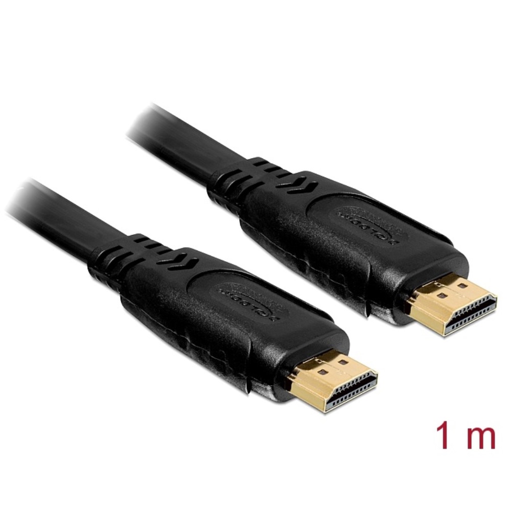 Delock HDMI Flat Cable M/M 4K w/Ethernet 1m (82669)