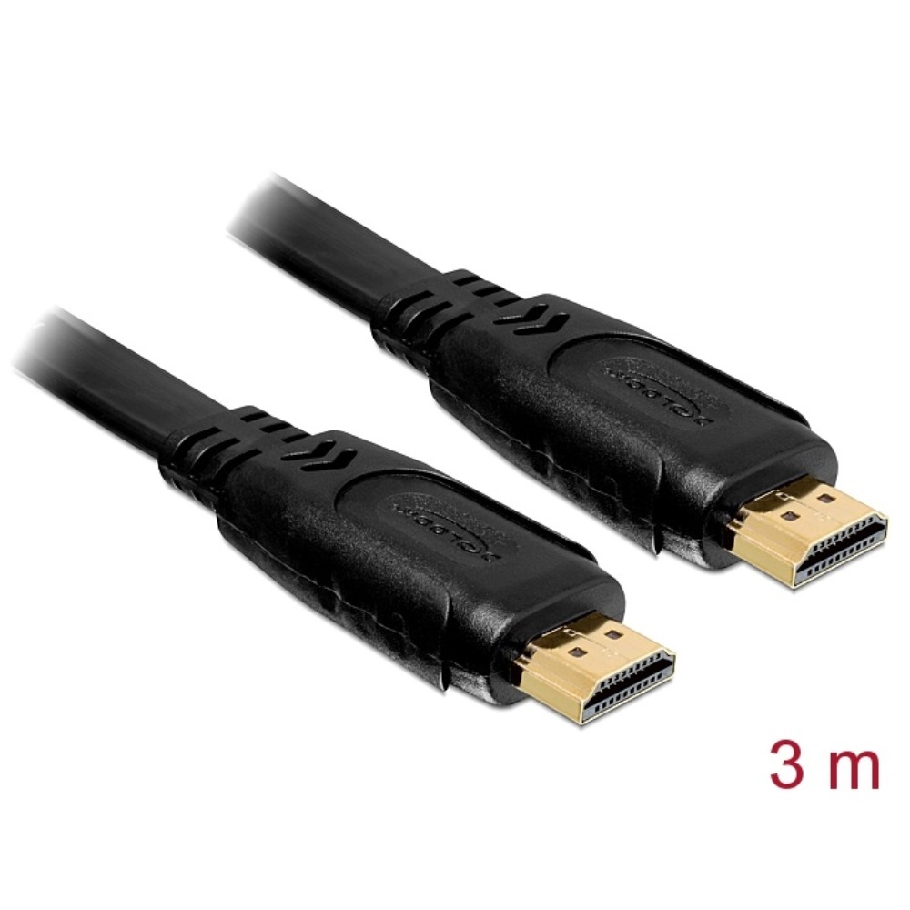 Delock HDMI Flat Cable M/M 4K w/Ethernet 3m (82671)