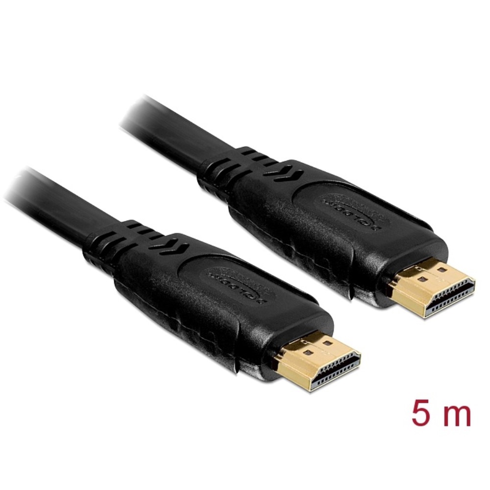 Delock HDMI Flat Cable M/M 4K w/Ethernet 5m (82672)