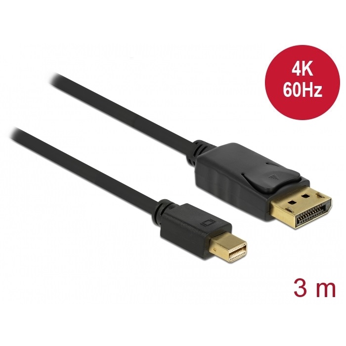 Delock Mini DisplayPort 1.2 > DisplayPort 4K 60Hz 3m (82699)
