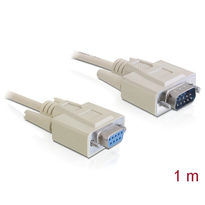 Delock Extension Cable Serial RS-232 D-Sub9 1m (82984)