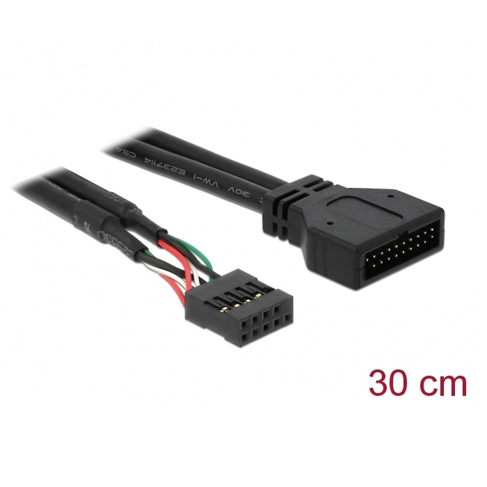 Delock Cable USB 2.0 > USB 3.0 Pin Header F/M 30cm (83281)