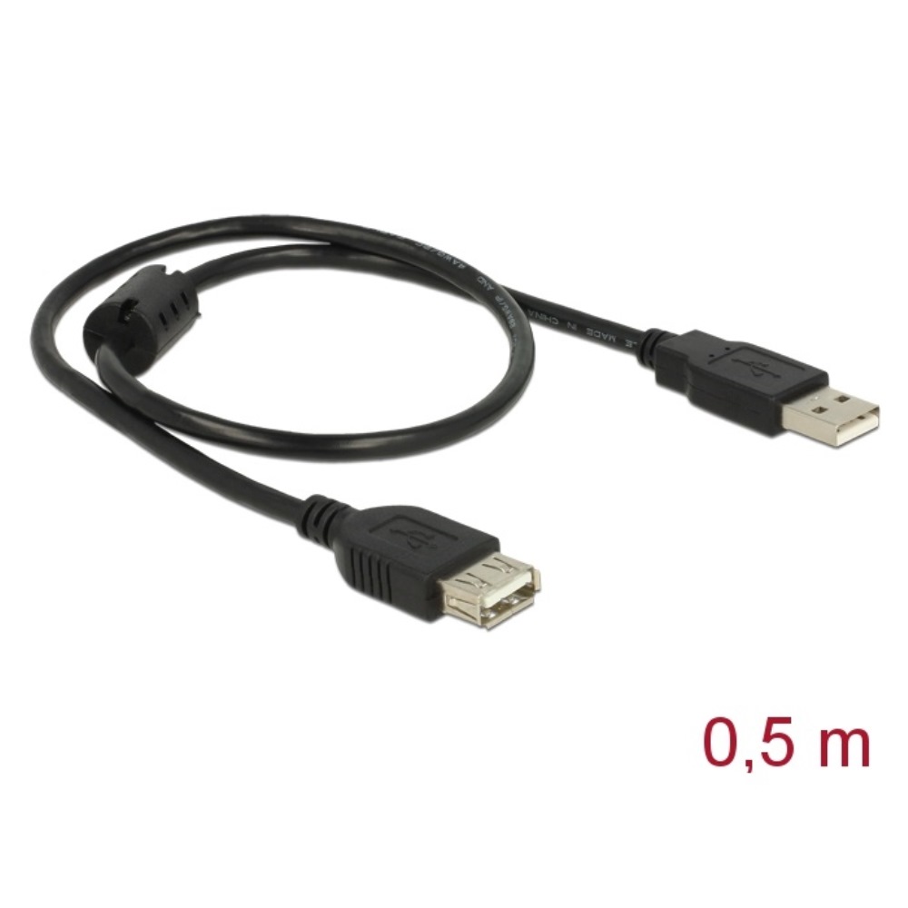 Delock Extension Cable USB-A 2.0 M/F 0.5m (83401)