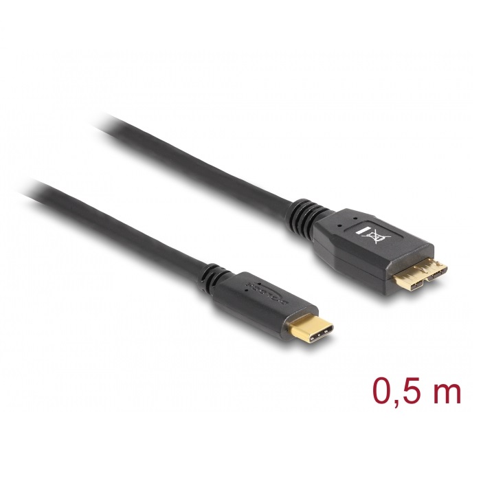 Delock USB-C 10Gbps Cable > USB Micro-B 0.5m (83676)