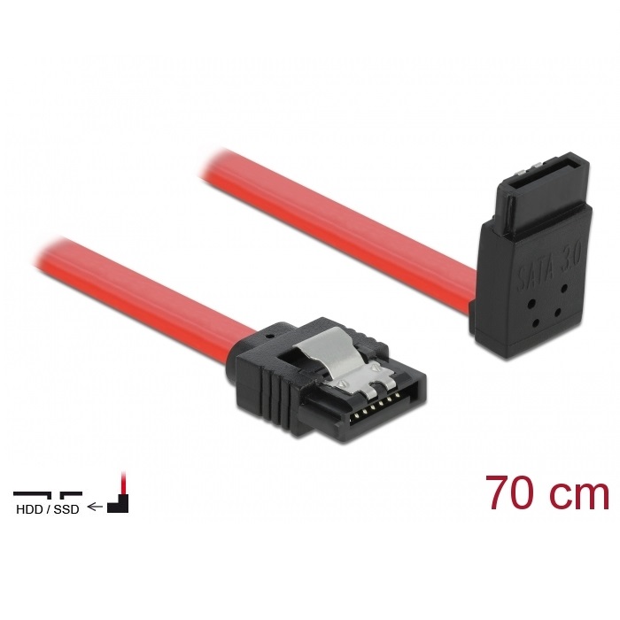 Delock Cable SATA 6Gb/s M/M Angled Up 70cm (83975)