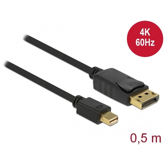 Delock Mini DisplayPort 1.2 > DisplayPort 4K 60Hz 0.5m (83984)