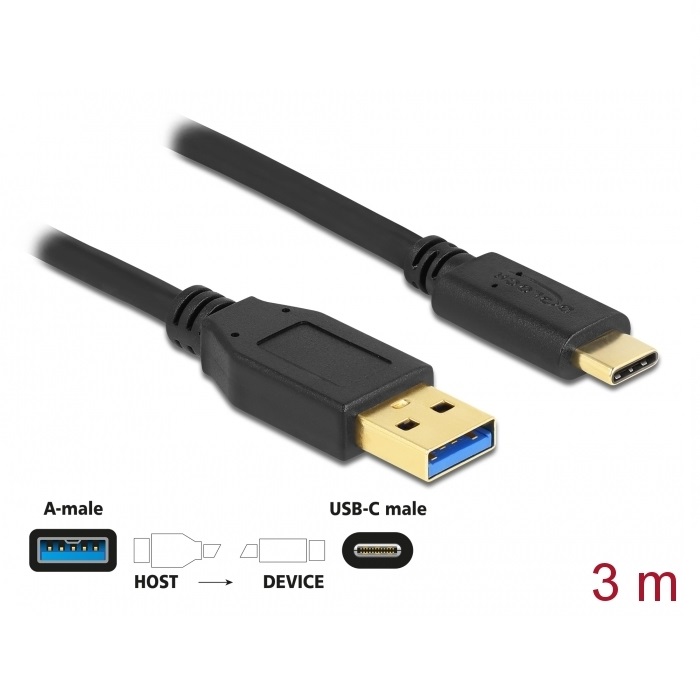 Delock Cable USB-C 3.2 > USB-A 3.2 3m (84006)