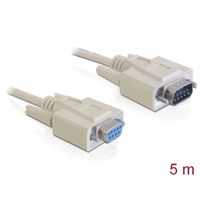 Delock Extension Cable Serial RS-232 D-Sub9 5m (84016)