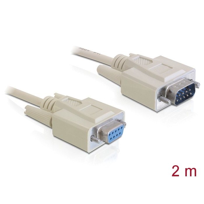 Delock Extension Cable Serial RS-232 D-Sub9 2m (84064)